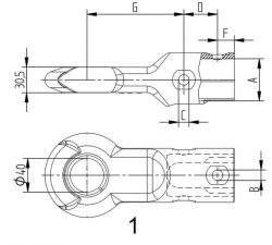 KNOTT DIN-Zug&ouml;se &quot;DIN 40&quot;, 3500 kg, &Oslash; 45 mm