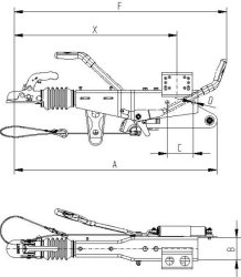 KNOTT Auflaufeinrichtung KRV35-A, 2700-3500 kg