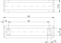 KNOTT Distanzst&uuml;ck KA50, 50 x 200 x 50 mm