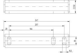 KNOTT Distanzst&uuml;ck KA50, 50 x 247 x 50 mm