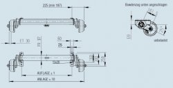 AL-KO Bremsachse B 1600-3, 1500 kg, RB 2051