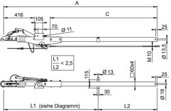 AL-KO Auflaufeinrichtung 90 S/3, 700-1000 kg