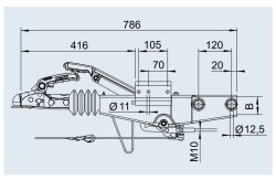 AL-KO Auflaufeinrichtung 90 S/3, 700-1000 kg