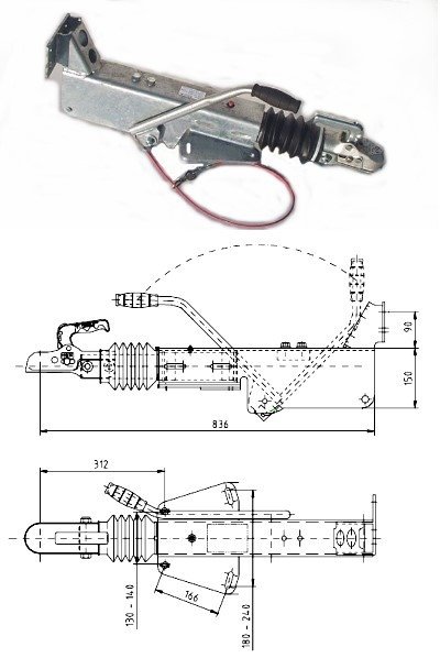 NIEPER Auflaufeinrichtung NA 35 V, 2000-3500 kg