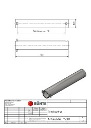 KARTT Steckachse, &Oslash; 20 x 122 mm, m. Splint