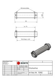 KARTT Steckachse, Ø 20 x 85 mm, m. Splint