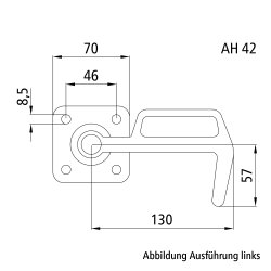 Kastenverschluss, links, Größe 1