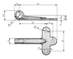 FBS Anschraub&ouml;se, Gr&ouml;&szlig;e 0, 95 mm lang