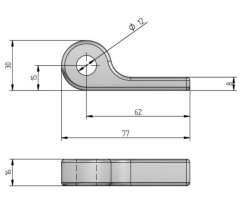 FBS Anschwei&szlig;&ouml;se, Gr&ouml;&szlig;e 0, 16 x 77 x 30 mm