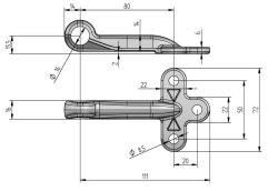 FBS Anschraub&ouml;se, Gr&ouml;&szlig;e 1, 125 mm lang