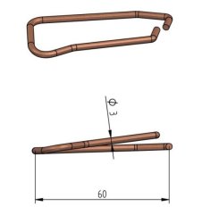 FBS Federsicherung, rechts, Ø 3 x 60 mm