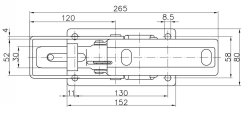 WINTERHOFF Bordwandverschluss BV 90-1, 80 x 265 mm