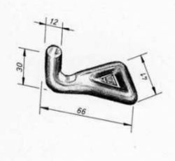 FBS Haltenocke, 41 x 66 x 30 mm, z. Anschwei&szlig;en