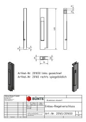 Einfass-Bordwandverschluss, links, 400 mm hoch