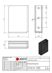 Einstecktasche, 80 x 111 x 25,5 (innen)/29,9 mm