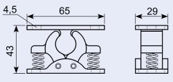 T&uuml;rfeststeller komplett, 29 x 65 x 43 mm