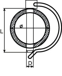 Rohrklappstecker, &Oslash; 4,5 x 40 mm, f. &Oslash; 36 mm...