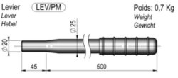 CHAPEL Hebel LEV/PM, &Oslash; 20/25 x 545 mm