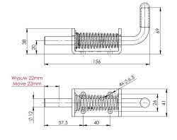 KARTT Federriegelverschluss, 41 x 149 x 72 mm