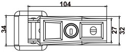 KNOTT Exzenterverschluss, 32 x 104 x 21,5 mm