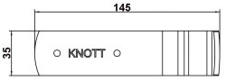 KNOTT Gegenhalter, 35 x 145 mm