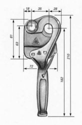 FBS Pendelverschluss, links, 210 mm