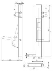 KNOTT Langwegverschluss, links, 605 mm