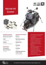 ACEBIKES Ratchet Kit Scooter, m. 4 Zurrgurten