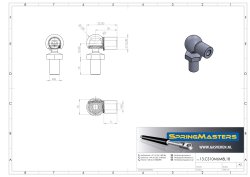 Winkelgelenk M6, M8 x 13 mm