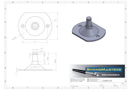 Rundbeschlag BHP8-2, 44 x 55 x 28,5 mm, Ø 8 mm