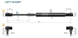Gasfeder Lift-O-Mat KU-Gelenk