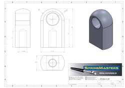 Auge flach M6, Ø 8,2 mm, wirksame Länge 19 mm