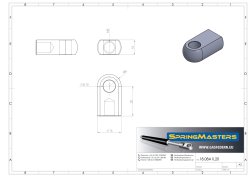 Auge flach M8, Ø 8,2 mm, wirksame Länge 20 mm