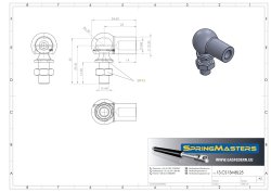 Winkelgelenk M8, M8 x 16,5 mm