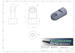 Auge m. Bund M8, Ø 10,2 mm, wirksame Länge 30 mm