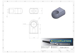 Auge flach M8, Ø 12,5 mm, wirksame Länge 20 mm